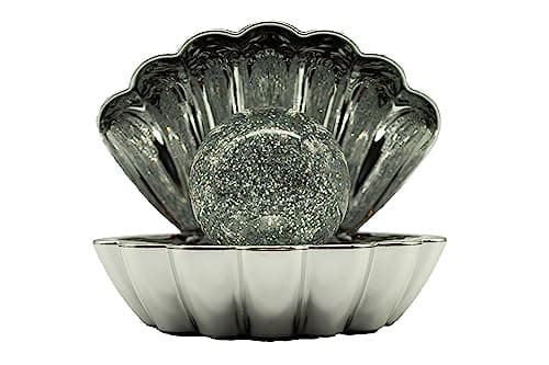 Image of Sense Aroma Colour Changing Clam Shells Light | Beautiful Pearl Glitter Ball USB/Battery Powered Lamp Mood Light Ornaments for Living Room Accessories Bedroom Coquette Room Decor (Silver Metalic)