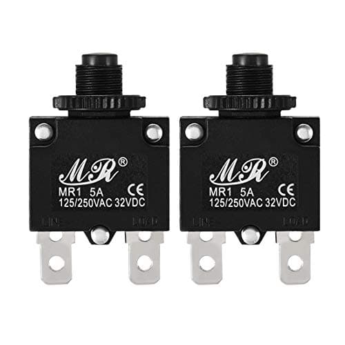 Image of Sourcingmap 2Pcs Thermal Overload Protector AC 125/250V 5A Push Button Reset Circuit Breaker