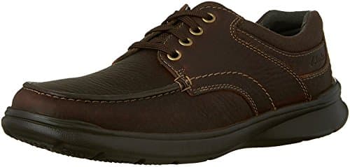 Image of Clarks Men's Cotrell Edge Oxford, Brown Oily Leather, 10 UK