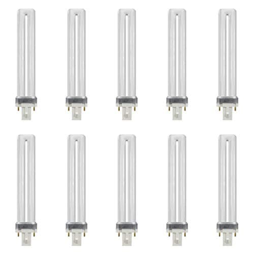 Image of Crompton CLS9SCW Compact Fluorescent Lamp Single Turn S Type (PL) G23 2 Pin 4000K Cool White - 9 Watt (10 Pack)