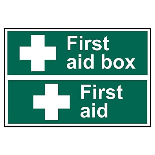 Image of Scan SCA1553 Self adhesive PVC sign - First aid box / First aid - 300 x 200mm