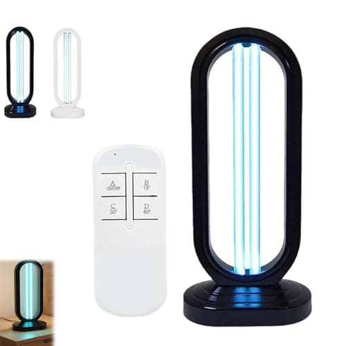 Image of Clairlite UV Sanitizer, 38w UV Ozone Germicidal UVC Light Sanitizer for Room, Portable Disinfection Sterilization Deodorization Table Lamp for Home School Office Air Purification (Black)