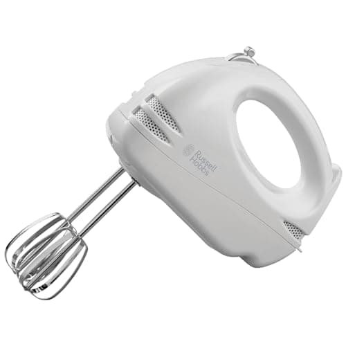 Image of Russell Hobbs Food Collection Electric Hand Mixer with 6 Speeds, Easy Release Button, Fingertip Speed Control, Chrome Beaters, 125W