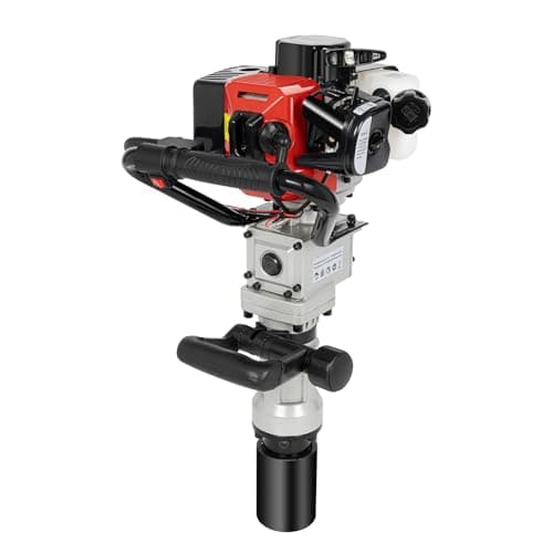 Image of Petrol Post Driver 2-Stroke Handheld Fence Knocker Pile Driver Petrol Fence Knocker Post Driver Fence Post Driver, 8500 RPM, 1.45 N.m