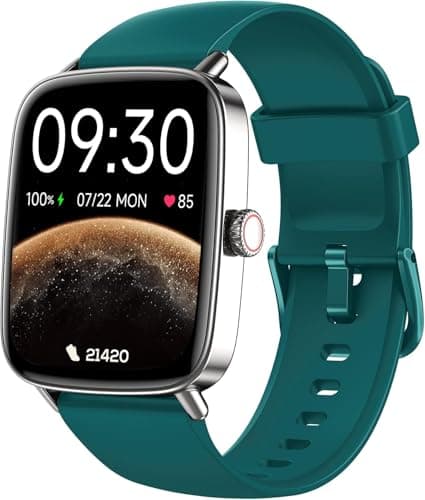 Image of Gydom Men's Smartwatch with Phone Function 1.85" 2 Bands Fitness Watch Fitness Tracker Heart Rate/SpO2/Sleep Monitor/IP68 Waterproof Sports Watch Pedometer Watch for Samsung Android iOS Green