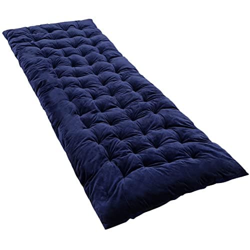 Image of REDCAMP XL Mattress for Camping Bed, 190x75cm Soft Comfortable Cotton Thick Sleeping Mattress Pad, Thicker navy blue