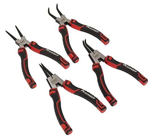 Image of Sealey AK8457 4pc 180mm Circlip Pliers Set , Black