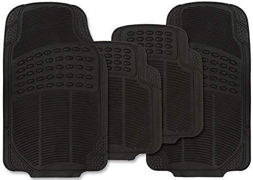 Image of Streetwize – Trimmable Rubber Explorer Vehicle Car Mat Set | Set of 4, Front + Rear Mats | Heavy Duty | Black Car Mats | Anti-Slip Backing For Driving Safety | Easy Clean Jet Wash Safe | SWEMB