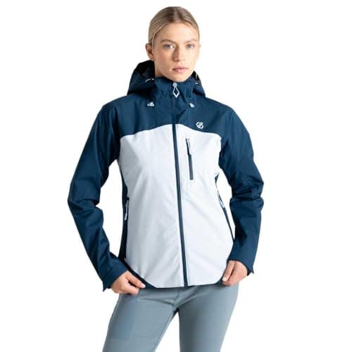 Image of Dare 2b Womens/Ladies Torrek II Colour Block Waterproof Jacket (14 UK) (Skyway/Moonlight Denim)