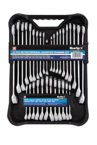 Image of Bluespot 04112 32pce Metric/Imperial Assorted Spanner Set (6-19Mm)(1/4"-5/8")