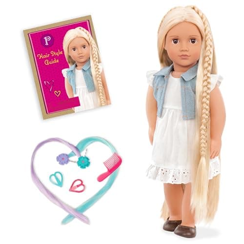 Image of Our Generation - Phoebe - 18-Inch Doll - Blonde Hair & Hazel Eyes - Hair Extension - Styling Accessories - Toy for Kids 3 Years +