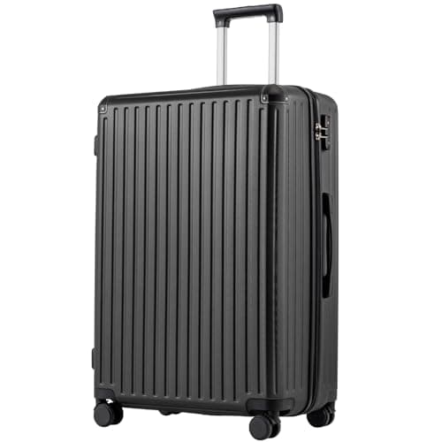 Image of COOLIFE 28 Inch Large Suitcase – Hardshell Trolley Lightweight ABS+PC Luggage with 360° Silent Wheels & TSA Lock, Telescopic Handle for Business Trip,Long Haul Travel & Family Holidays,Black