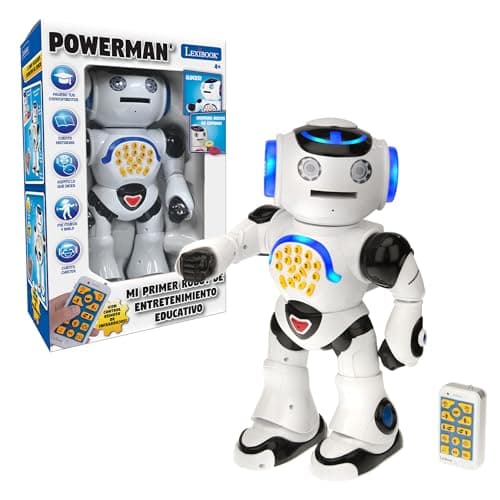 Image of LEXIBOOK Powerman-Educational Robot for Learning Play, White (Rob50ES) Spanish version