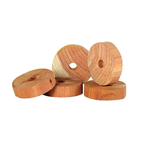 Image of Zero In Cedarwood Clothes Moth Repeller Rings (Natural, Chemical-Free Clothing Moth and Mildew Repellent, Red Cedar Wardrobe Rings for Hangers) - Pack of 20