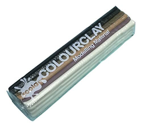 Image of SCOLAQUIP Scola Colour Clay 500g Bar, Re-Usable Non Hardening Animation/Modelling Clay - (21 People (Multicultural))