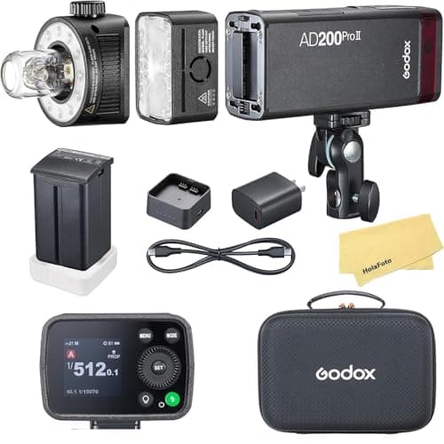 Image of GODOX AD200 Pro II Godox AD200Pro II Godox AD200ProII 2.4G TTL Pocket Flash Strobe,500 Full Power Flashes,0.01-1.8s Recycling,2900mAh Battery for Canon Sony Nikon Fujifilm Olympus Panasonic Etc Camera