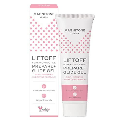 Image of MAGNITONE LiftOff Superconductive Gel for Microcurrent & Radiofrequency Facial Devices – Water-Based Hypoallergenic EMS Face Gel, Hydrating Wipe Off Formula, Fragrance Free – 1 Pack