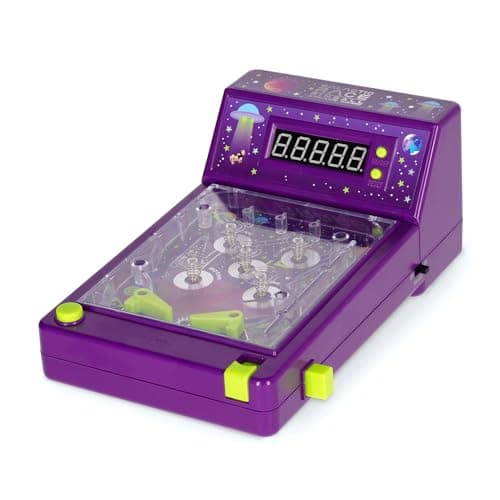 Image of LEGAMI - Pinball Arcade - Galactic Race Vintage Game with Dual Control Lever Electronic Score Counter, Sound and Light, Works with AA Batteries (Not Included)