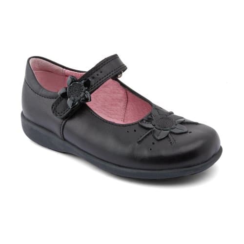 Image of Start-rite Girls Violet Black Leather Infant Shoes G S 12½