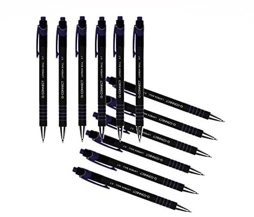 Image of Q-Connect Lamda Ballpoint Pen Medium Blue (12 Pack) KF00673