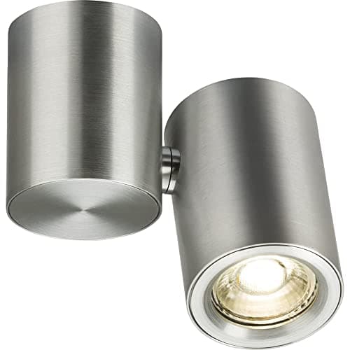 Image of Knightsbridge Dee Single Surface Adjustable Brushed Chrome Spotlight
