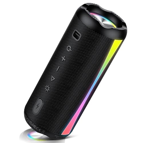 Image of dotn Portable Bluetooth Speaker, 2026 Latest Speakers Wireless Bluetooth 5.4 with 7 RGB Light Modes & 20H Playtime with Deep Bass, TWS Pairing, IPX7 Waterproof Speaker for Home, Travel, Party