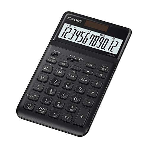 Image of CASIO JW-200SC 12-Digit Calculator, Tax & Exchange, Dual Powe Professional Percentage Calculation (Gold)