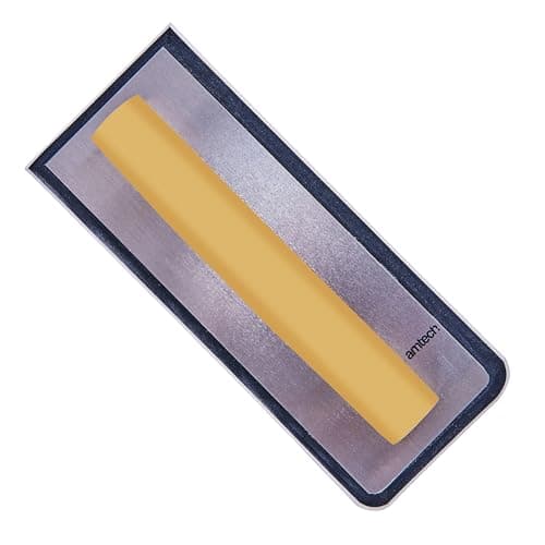 Image of Amtech - Tile Grout Float for Even Spreading and Smooth Finish, Home DIY, Dual-Edged Design, Durable with High-Density Foam Pad and Aluminium Plate, Rounded Corners Prevent Damage (24 x 10cm)