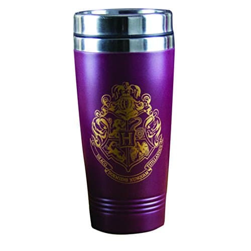 Image of Paladone Harry Potter Hogwart Crest Travel Mug - Officially Licensed, Stainless Steel Cup for Hot and Cold Beverages 450ml (15 oz)