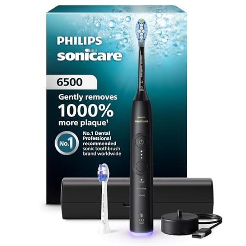 Image of Philips Sonicare 6500 Series Electric Toothbrush - Next Generation Sonicare Technology, Pressure Sensor, 9 Brush Settings, SmarTimer, BrushPacer, 21 Day Battery Life, Case
