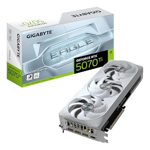 Image of Gigabyte GeForce RTX 5070 Ti Eagle OC ICE SFF 16G Graphics Card - 16GB GDDR7, 256bit, PCI-E 5.0, 2542 MHz Core Clock, 3 x DP 2.1a, 1 x HDMI 2.1b, NVIDIA DLSS 4, GV-N507TEAGLEOC ICE-16GD