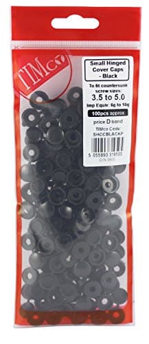 Image of TIMCO Hinged Screw Caps Small Black - To fit 3.0 to 4.5 Screw