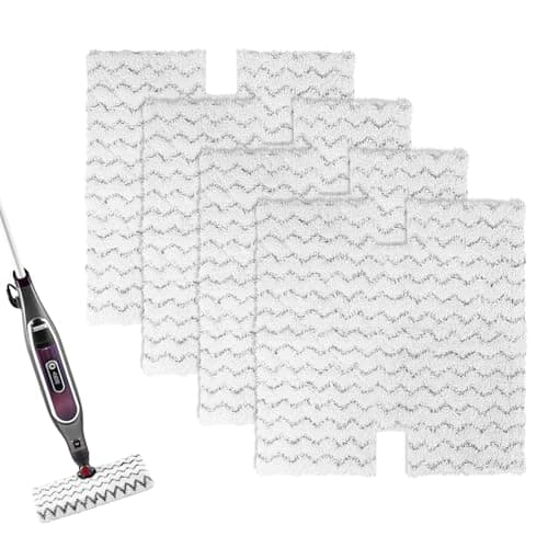 Image of 4 Pack Microfiber Steam Mop Replacement Pads for Shark Klik n' Flip S6001UK / S6003UK / S6005UK Corded Steam Pocket Mop