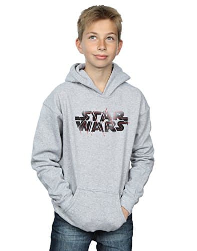 Image of Star Wars Boys The Last Jedi Spray Logo Hoodie 12-13 years Sport Grey