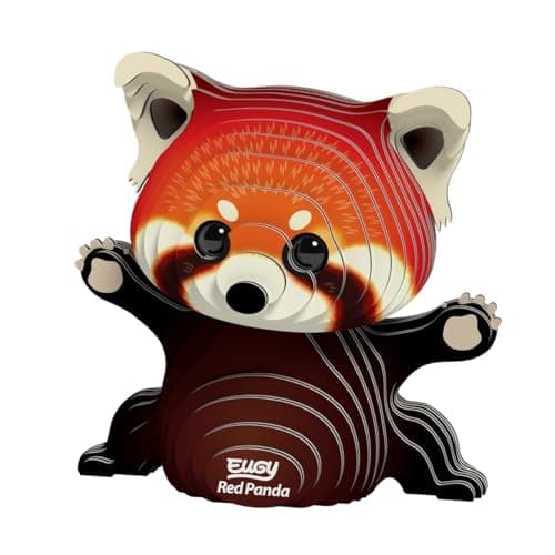 Image of EUGY 650126 Red Panda, 3D Animal Puzzle for Children and Adults to Assemble, DIY Animal Figure, Craft Set from 6 Years