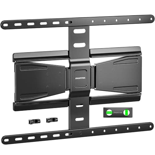 Image of monTEK 0.77" Ultra Slim TV Wall Bracket for 43-90 Inch TVs, Heavy Duty Full Moiton TV Wall Mount Up to 65kg, Swivel & Tilt TV Bracket for Flat/Curve Screens, Max VESA 600x400mm