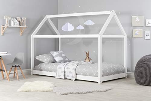 Image of Birlea, House Kids Bed, White, Pine, 90cm