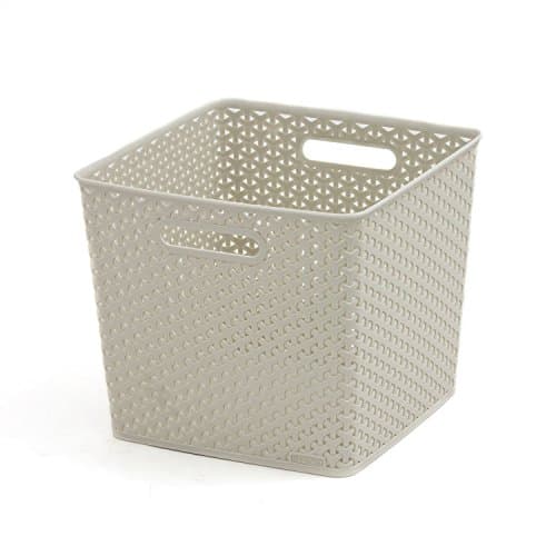 Image of Curver My Style 196862 Storage Box Rattan Effect Large 25L Cream