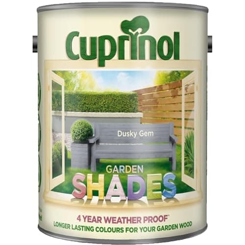 Image of DUAYRA Garden Shades Paint | Quick Drying Water Based | For Garden Fence, Shades, Benches, Terracotta, Brick, Stone | Exterior Wood Furniture | Long Lasting (Dusky Gem, 1 Liter)