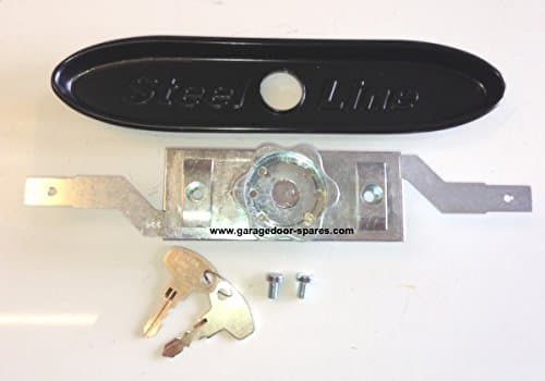 Image of Steel Line Roller Shutter & Replacement Garage Door Lock Black Facia