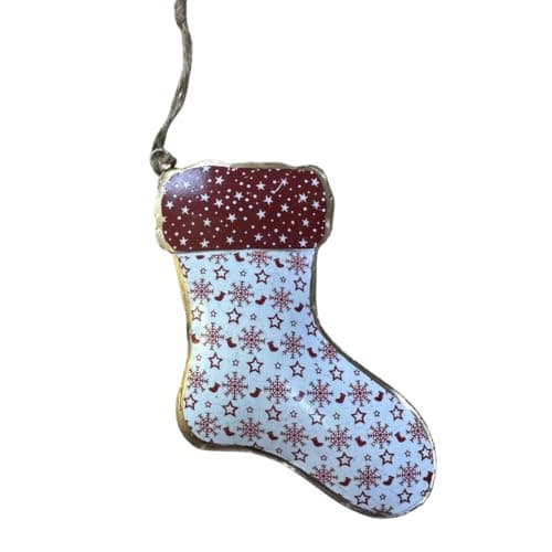 Image of Sass & Belle Metal Stocking Christmas Tree Decoration