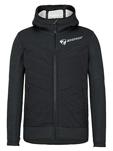 Image of Ziener Janok Men's Insulation Hybrid Jacket Padded Warm Functional, mens, Insulation hybrid jacket, padded, warm, functional, 207258, Black, 56 (EU)