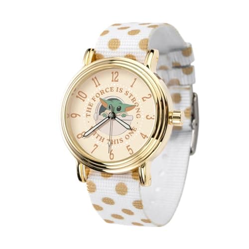 Image of Star Wars Adult Watch, Vintage Analog Quartz Watch, White, Vintage Nylon
