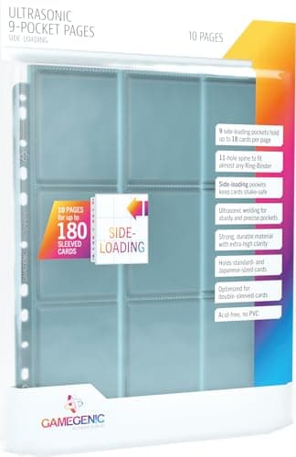 Image of Gamegenic | Gamegenic Ultrasonic 9-Pocket Pages Sideloading 10 pcs Pack | Trading Card Accessory