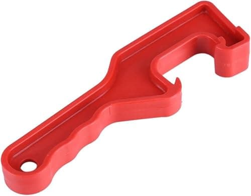 Image of Plastic Bucket Pail Paint Can Lid Opener, Bucket Lid Opener Paint Can Opener Wrench Tool Lid Remover for Home Office Garage(Red) Durable and Fashion
