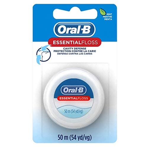Image of Oral-B Essential Floss, Waxed, Mint, 54 Yards (50 Meters) - Pack of 2