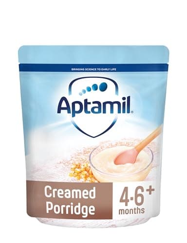 Image of Aptamil Creamed Porridge Baby Food Cereal, 4-6+ Months, 125g (Pack of 5)
