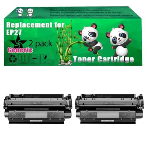 Image of Replacement EP27 Toner Cartridge Compatible for Canon LaserBase MF5650 i-SENSYS MF3240 MF5730 MF5750 MF-27 Printers, Up to 4000 Pages, Vivid Colors, Contains Chip (2-Pack Black)