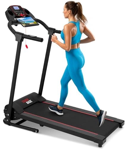 Image of SereneLife Folding Treadmill, Electric Running & Walking Pad, Under Desk Foldable Home Fitness Equipment, Cardio Exercise Machine for Home/ Office/Gym, Bluetooth Connectivity