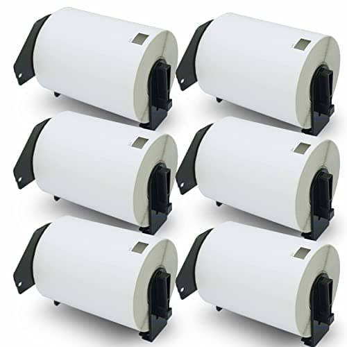Image of BETCKEY - 6 Rolls DK-11241 Labels, 102mm x 152mm, 1200 Shipping Labels Compatible with Brother QL Label Printers